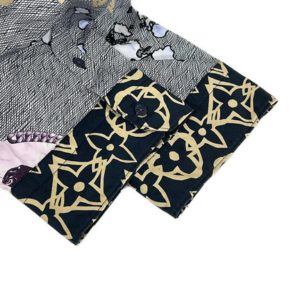Louis Vuitton Short Sleeve Shirt XL LV Wax Short Monogram Fs8 Dark Navy White — view 6