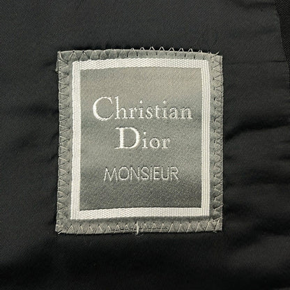 Dior Monsieur Singles Black Name Embroidery Shoulder Pad Jacket — view 3