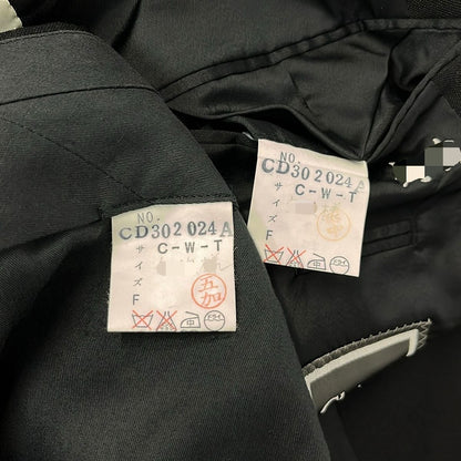 Dior Monsieur Singles Black Name Embroidery Shoulder Pad Jacket — view 5