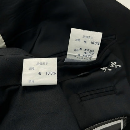 Dior Monsieur Singles Black Name Embroidery Shoulder Pad Jacket — view 4