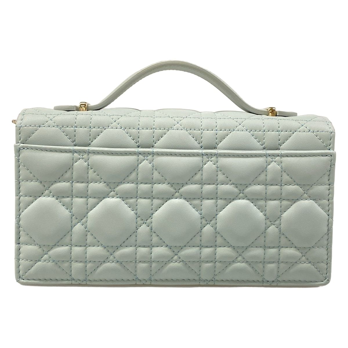 Dior My Mini Bag Light Blue Cannage Stitch Lambskin — view 3