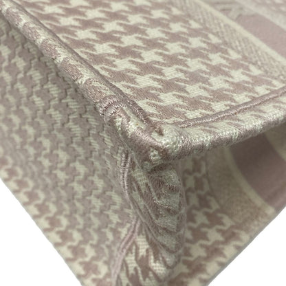 Dior Tote Book Vintage Small Light Pink Ivory Houndstooth — view 6