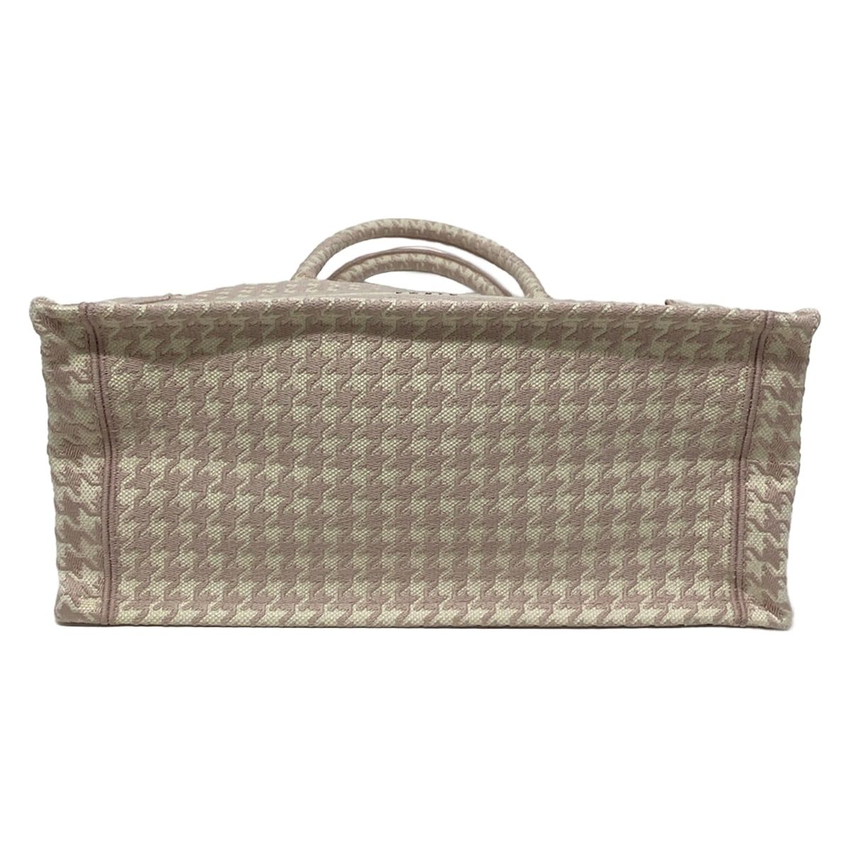 Dior Tote Book Vintage Small Light Pink Ivory Houndstooth — view 5