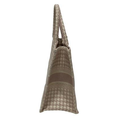 Dior Tote Book Vintage Small Light Pink Ivory Houndstooth — view 4