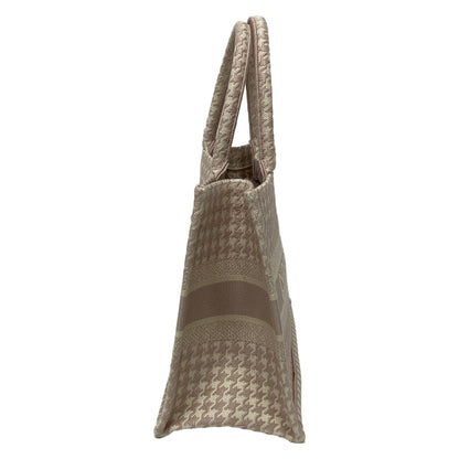 Dior Tote Book Vintage Small Light Pink Ivory Houndstooth — view 2