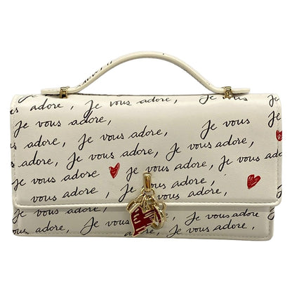 Dior My Mini Bag White Black Red Amour Leather