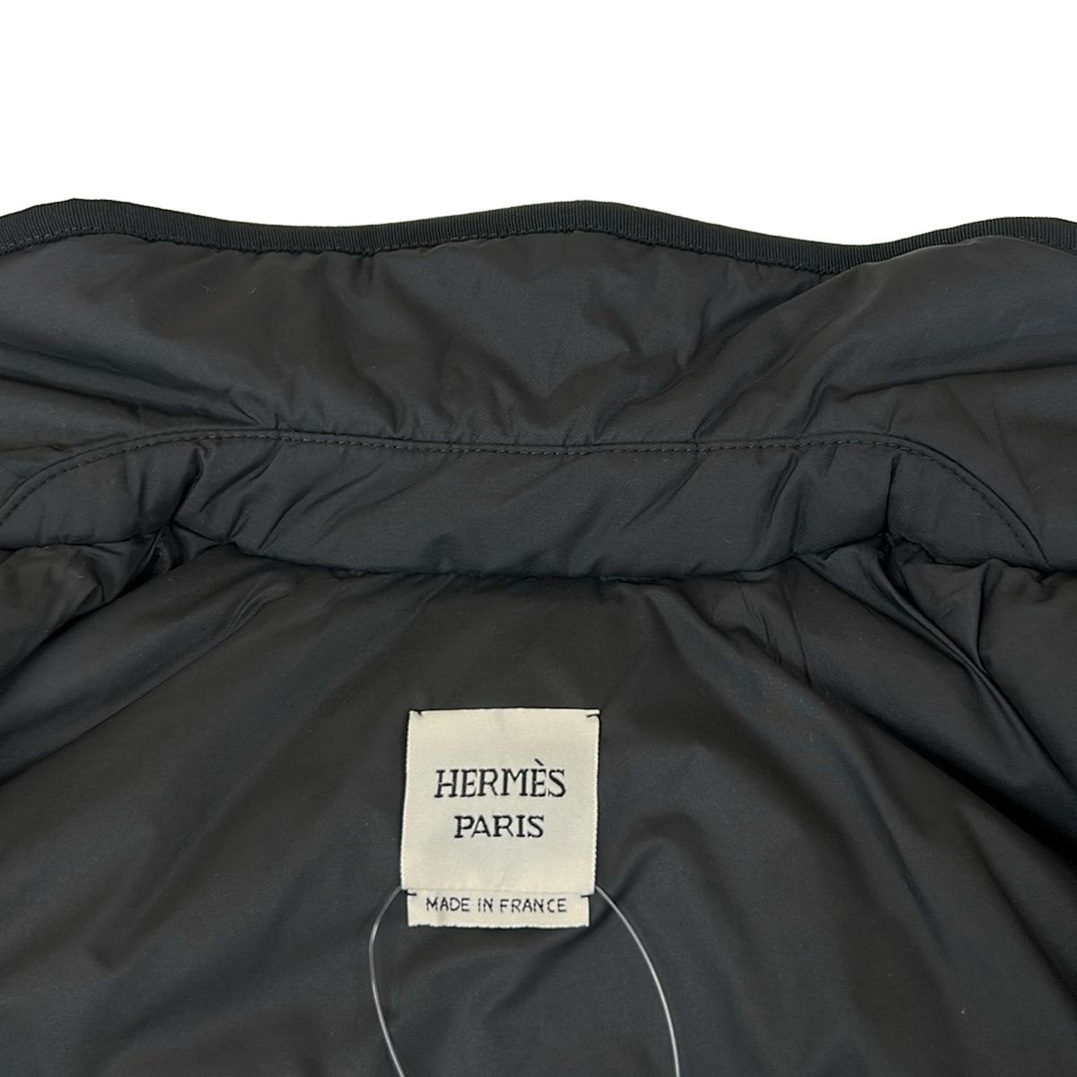 Hermes Down Jacket 36 S Black Long Sleeve Winter Clou de Selle — view 9