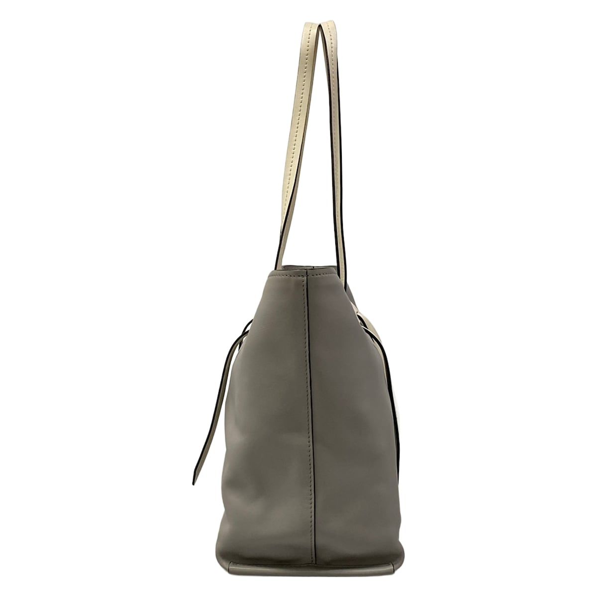 Miu Miu Tote Gray White Leather — view 4