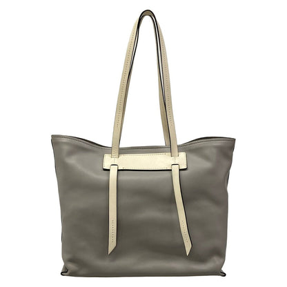 Miu Miu Tote Gray White Leather — view 3