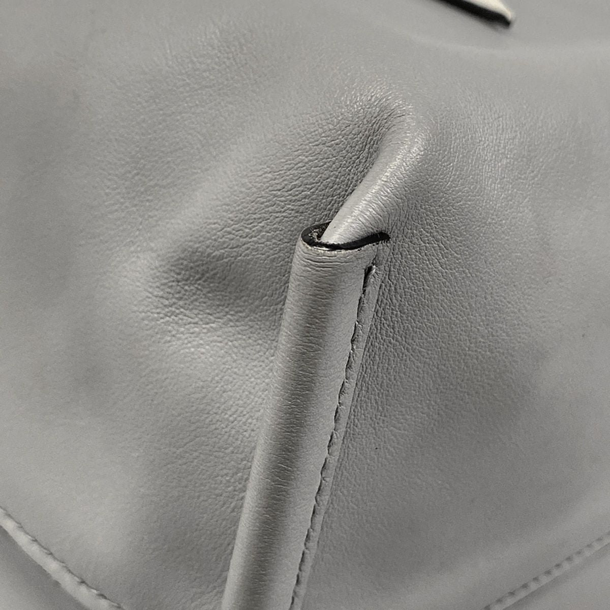 Miu Miu Tote Gray White Leather — view 6