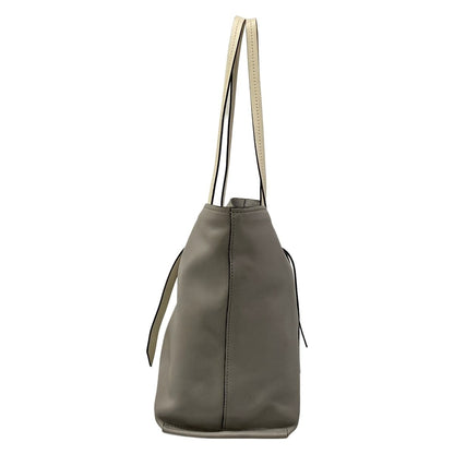 Miu Miu Tote Gray White Leather — view 2
