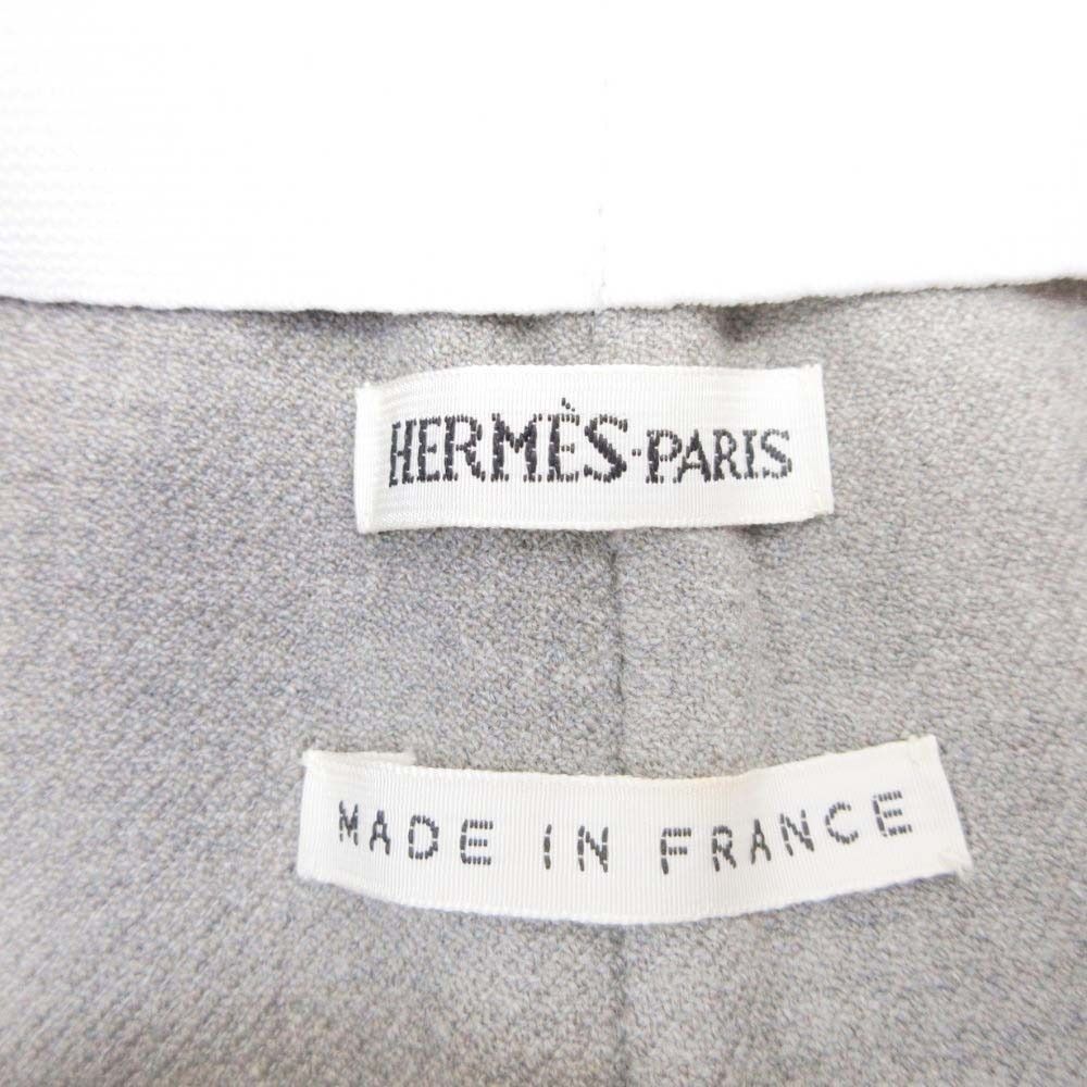 Hermes Martin Margiela Era Wool Wrap Skirt Knee Length Calf Lambskin Vintage 36 — view 5
