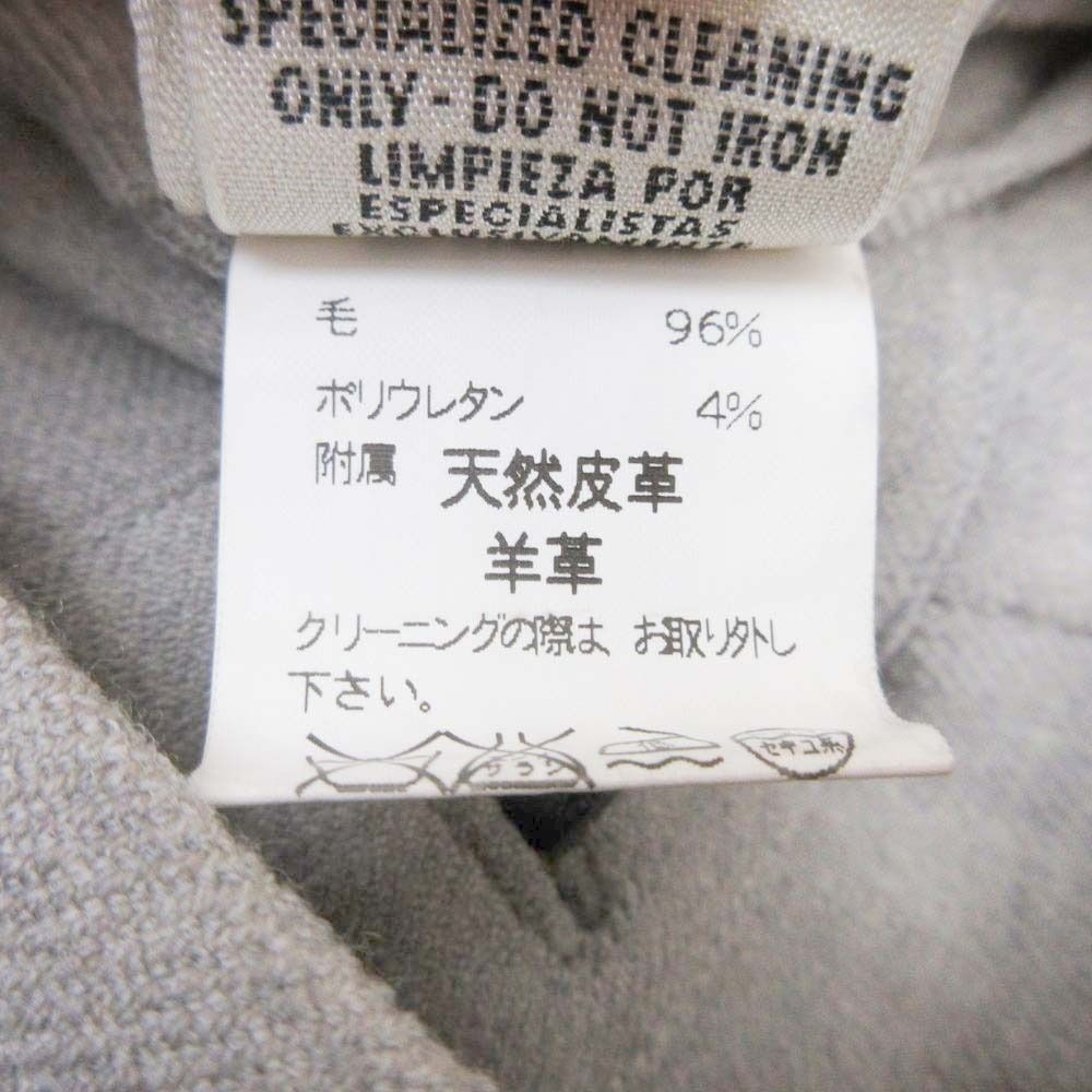 Hermes Martin Margiela Era Wool Wrap Skirt Knee Length Calf Lambskin Vintage 36 — view 6