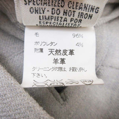 Hermes Martin Margiela Era Wool Wrap Skirt Knee Length Calf Lambskin Vintage 36 — view 6