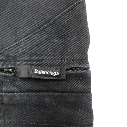Balenciaga Soft Hand Wide Cargo Denim Pants Baggy M Black — view 9