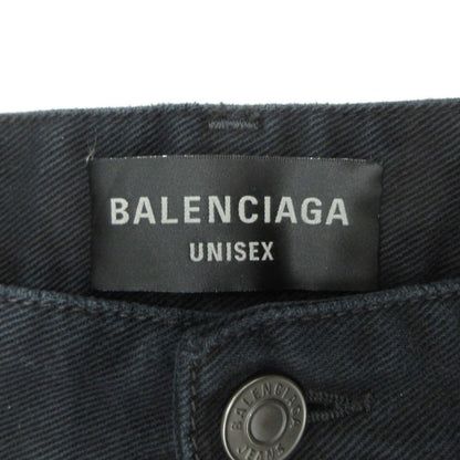 Balenciaga Soft Hand Wide Cargo Denim Pants Baggy M Black — view 6