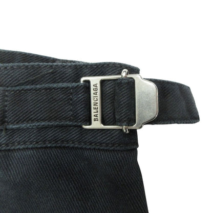 Balenciaga Soft Hand Wide Cargo Denim Pants Baggy M Black — view 5