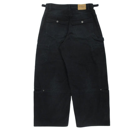 Balenciaga Soft Hand Wide Cargo Denim Pants Baggy M Black — view 2
