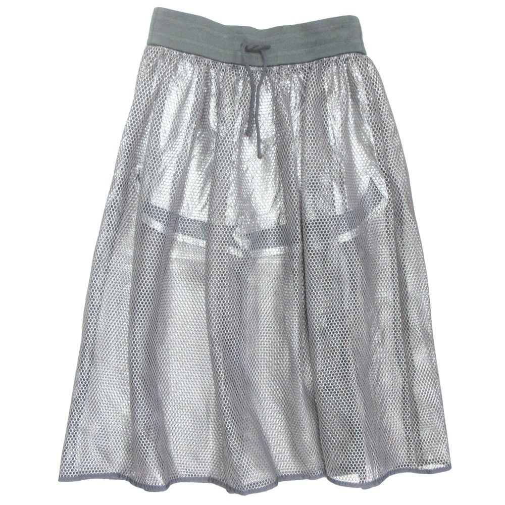 Dior Shorts Docking Mesh Long Skirt Silver Gray