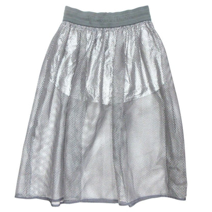 Dior Shorts Docking Mesh Long Skirt Silver Gray — view 2