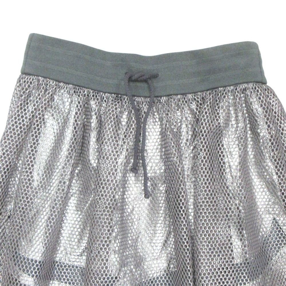 Dior Shorts Docking Mesh Long Skirt Silver Gray — view 3