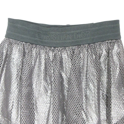 Dior Shorts Docking Mesh Long Skirt Silver Gray — view 4