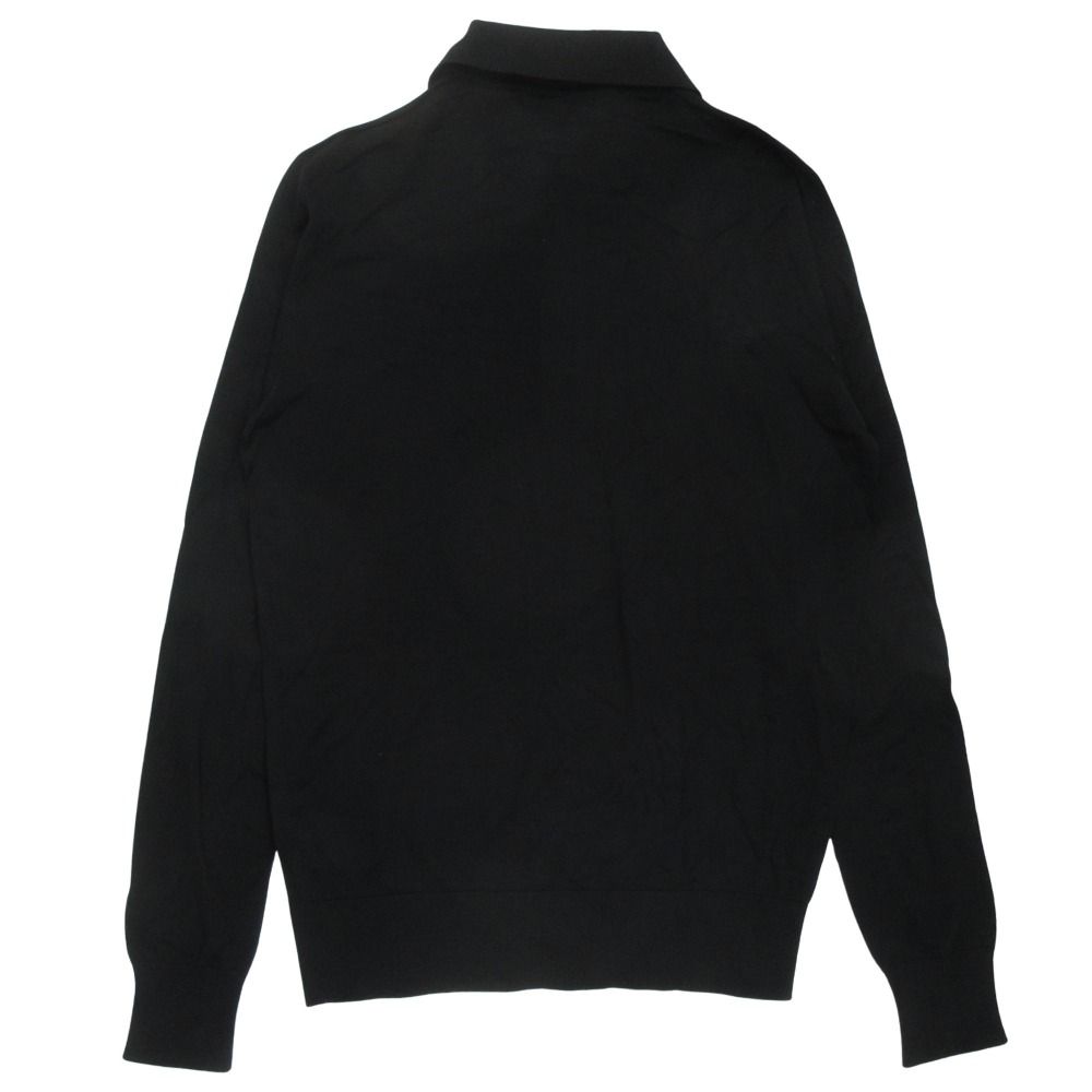 Dior Bee Wool Polo Shirt High Gee Knit Long Sleeve One Point Bee Embroidery — view 2