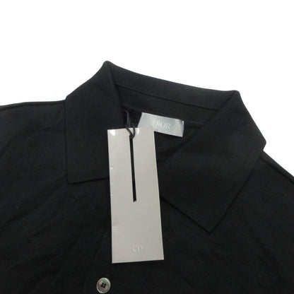 Dior Bee Wool Polo Shirt High Gee Knit Long Sleeve One Point Bee Embroidery — view 7