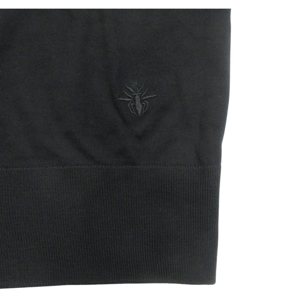 Dior Bee Wool Polo Shirt High Gee Knit Long Sleeve One Point Bee Embroidery — view 6
