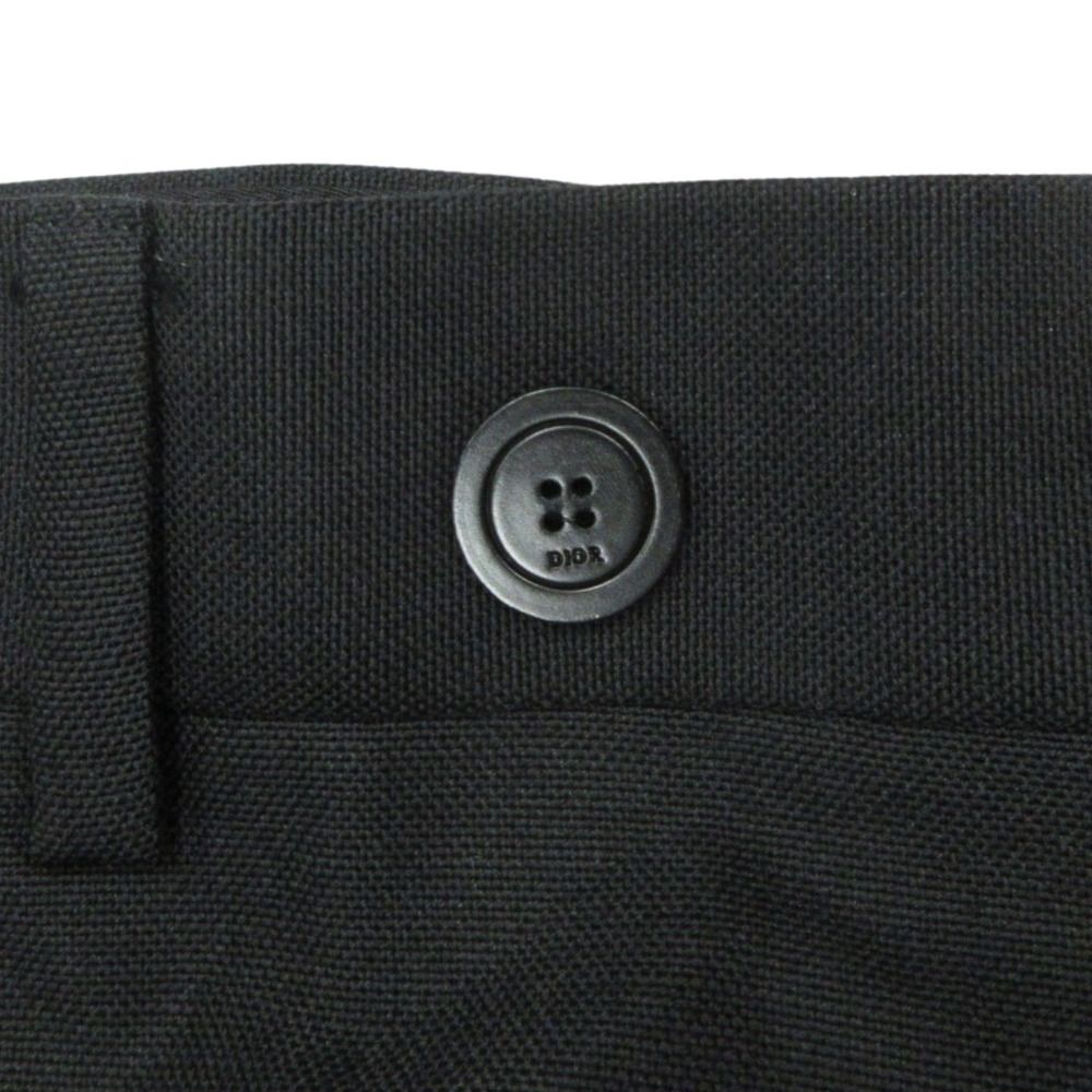 Dior Trousers Tapered Pants Pleated Wool Mohair Blend 44 Black — view 6