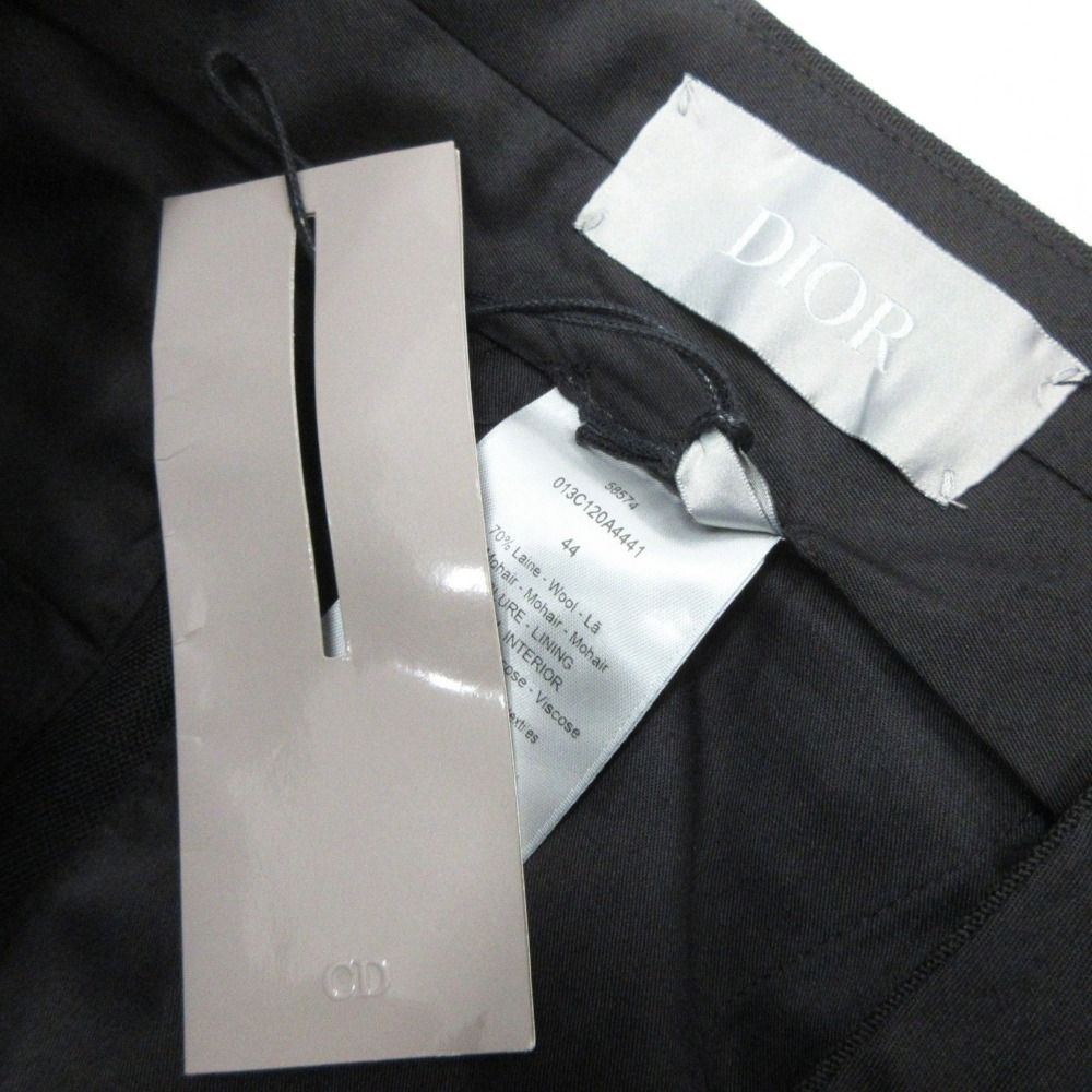 Dior Trousers Tapered Pants Pleated Wool Mohair Blend 44 Black — view 9