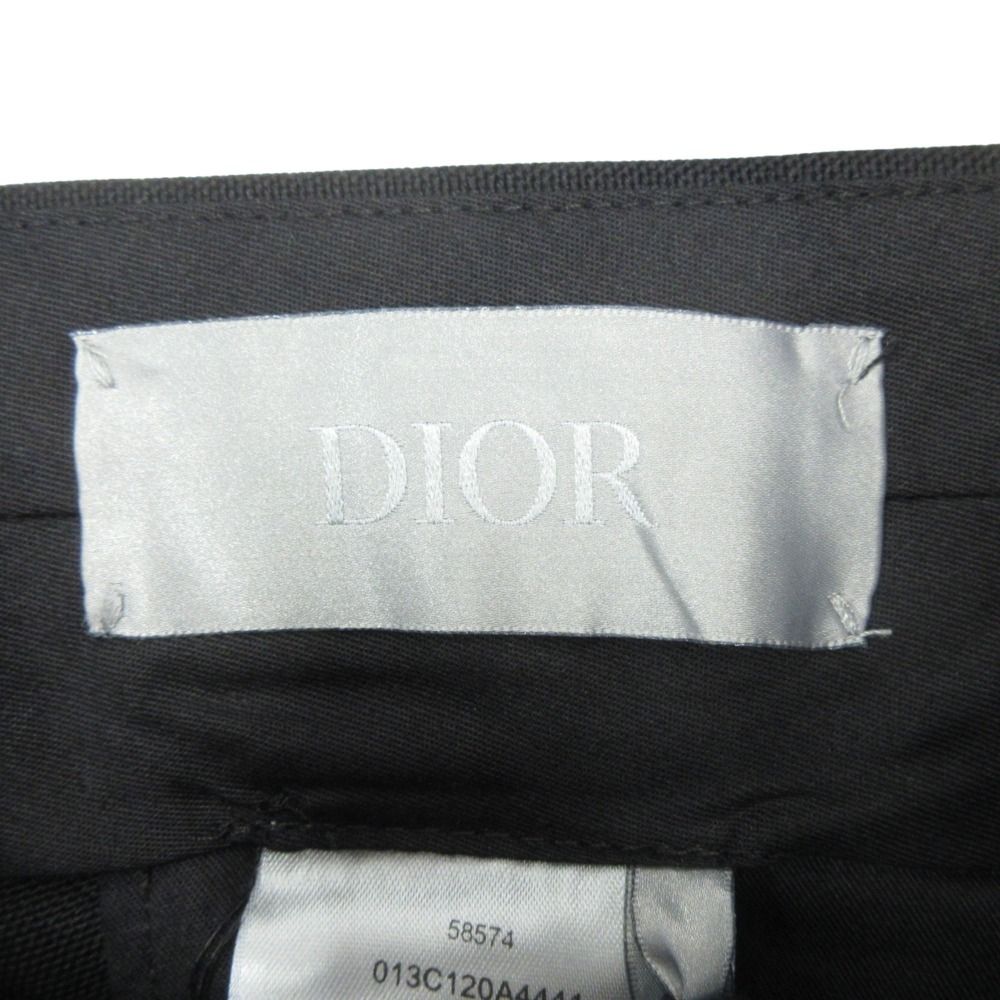 Dior Trousers Tapered Pants Pleated Wool Mohair Blend 44 Black — view 7