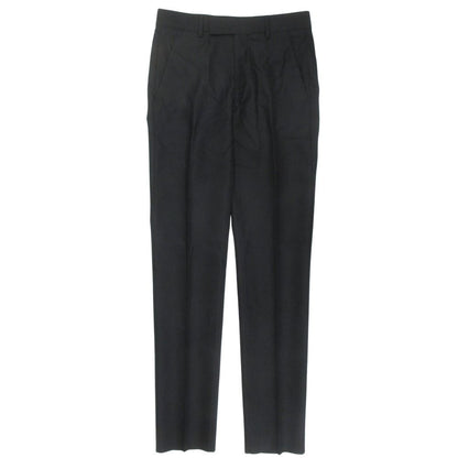 Dior Trousers Tapered Pants Pleated Wool Mohair Blend 44 Black