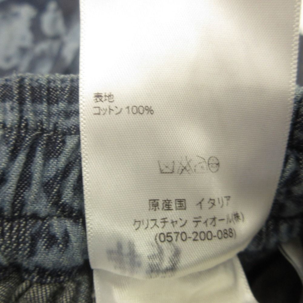Dior Botanical Print Long Easy Skirt Paisley 38 Navy — view 8