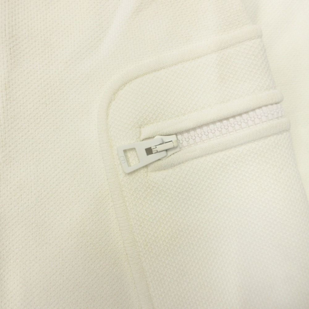 Dior Half Zip Jersey Dress Jacquard Logo Knit 40 White — view 5