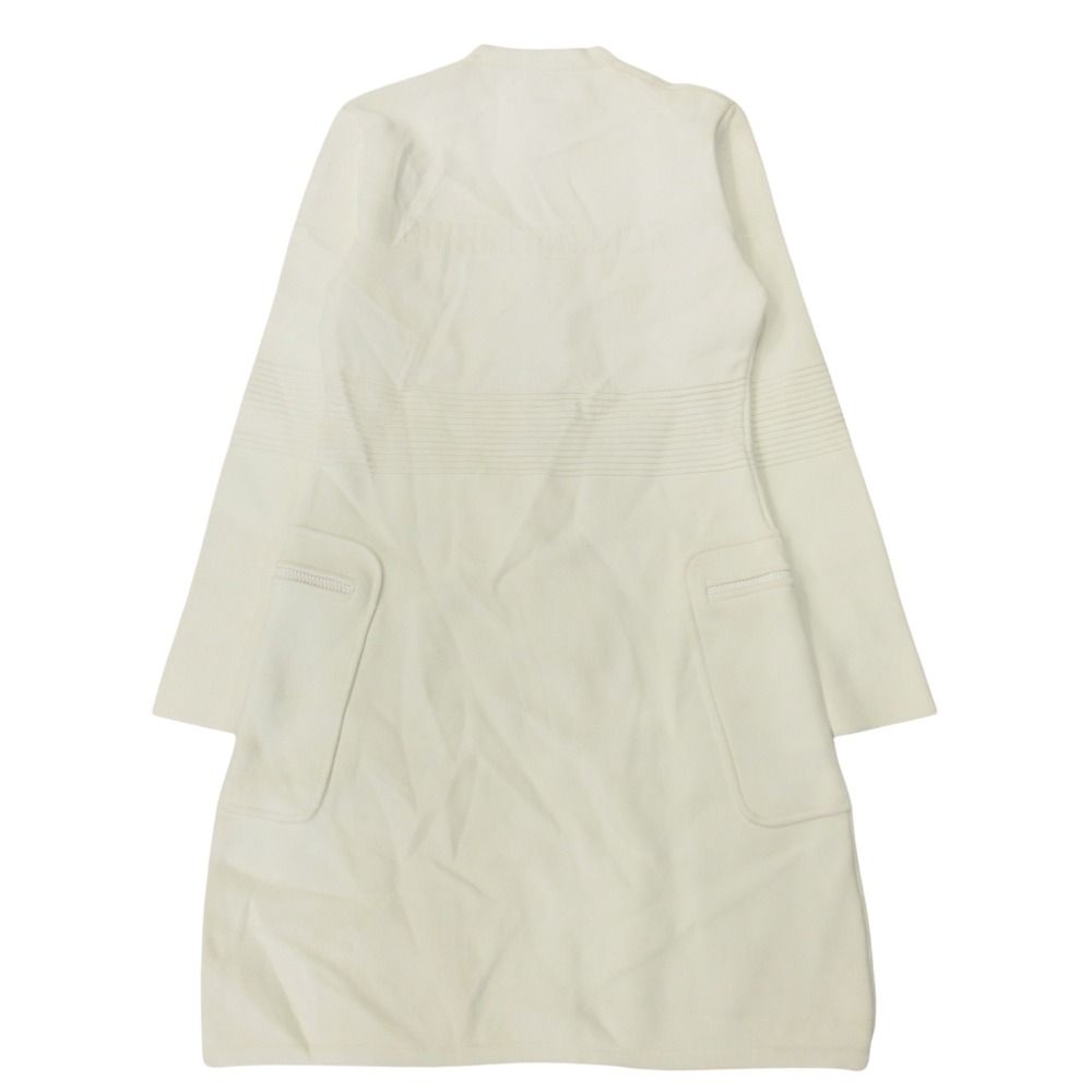 Dior Half Zip Jersey Dress Jacquard Logo Knit 40 White — view 2