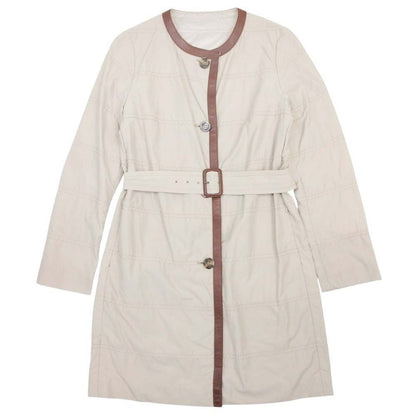 Moncler Premiere Pyrole Color Coat Leather Trimming 1 Beige