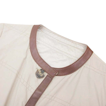 Moncler Premiere Pyrole Color Coat Leather Trimming 1 Beige — view 3