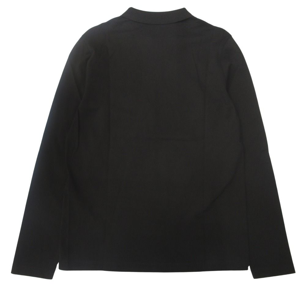 Prada Long Polo Shirt Top Long Sleeve Pique M Black — view 2