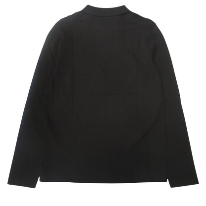 Prada Long Polo Shirt Top Long Sleeve Pique M Black — view 2