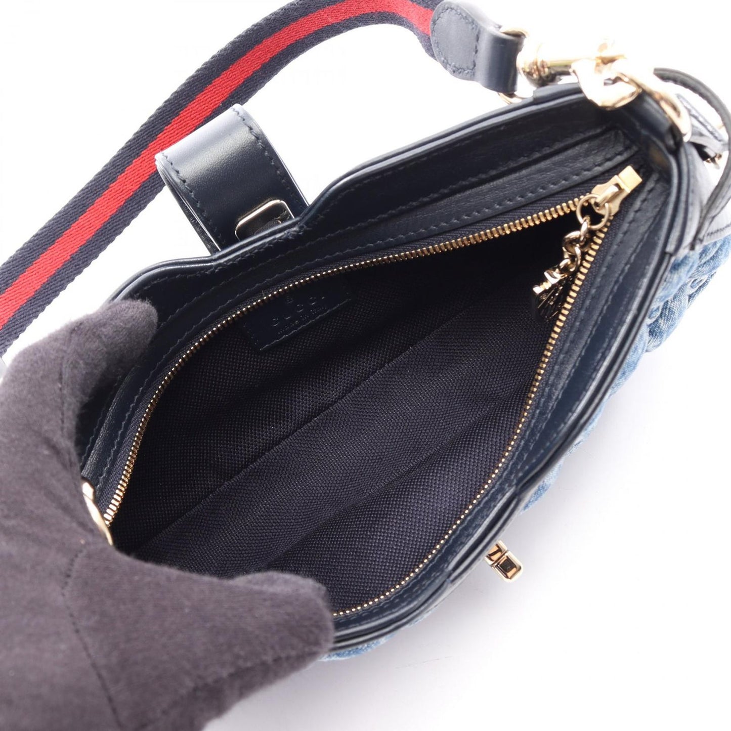 Gucci Moonside GG Denim Blue Shoulder — view 3