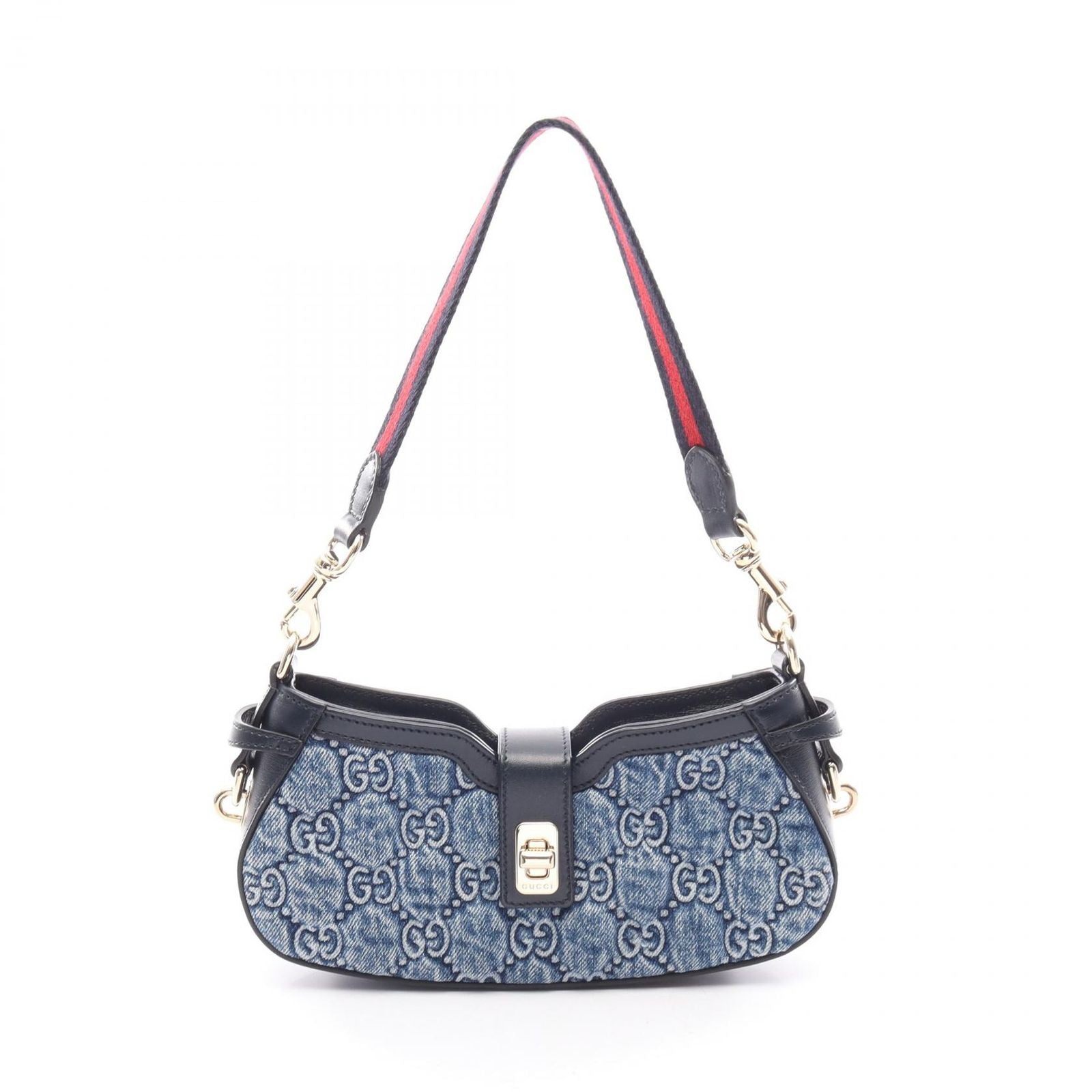 Gucci Moonside GG Denim Blue Shoulder
