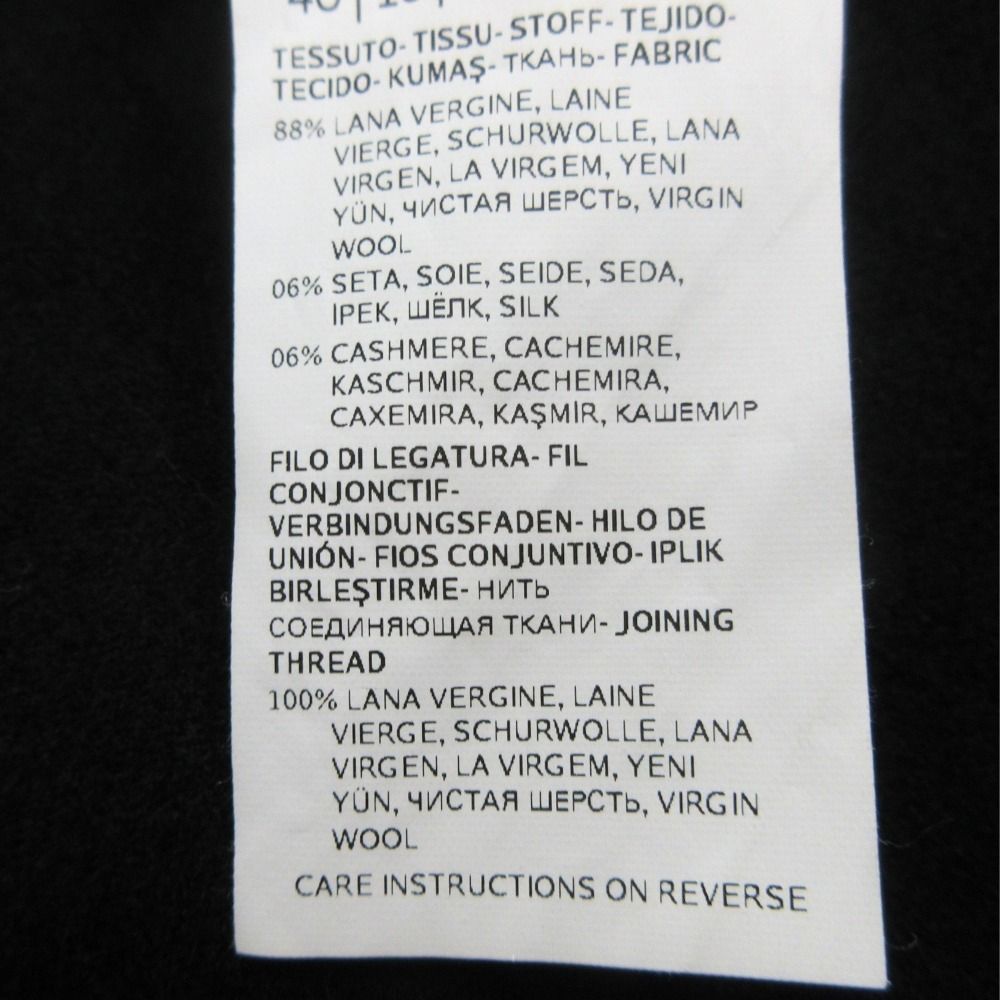 Max Mara Studio Duffle Coat Wool Cashmere Blend Hood 44 Black — view 7