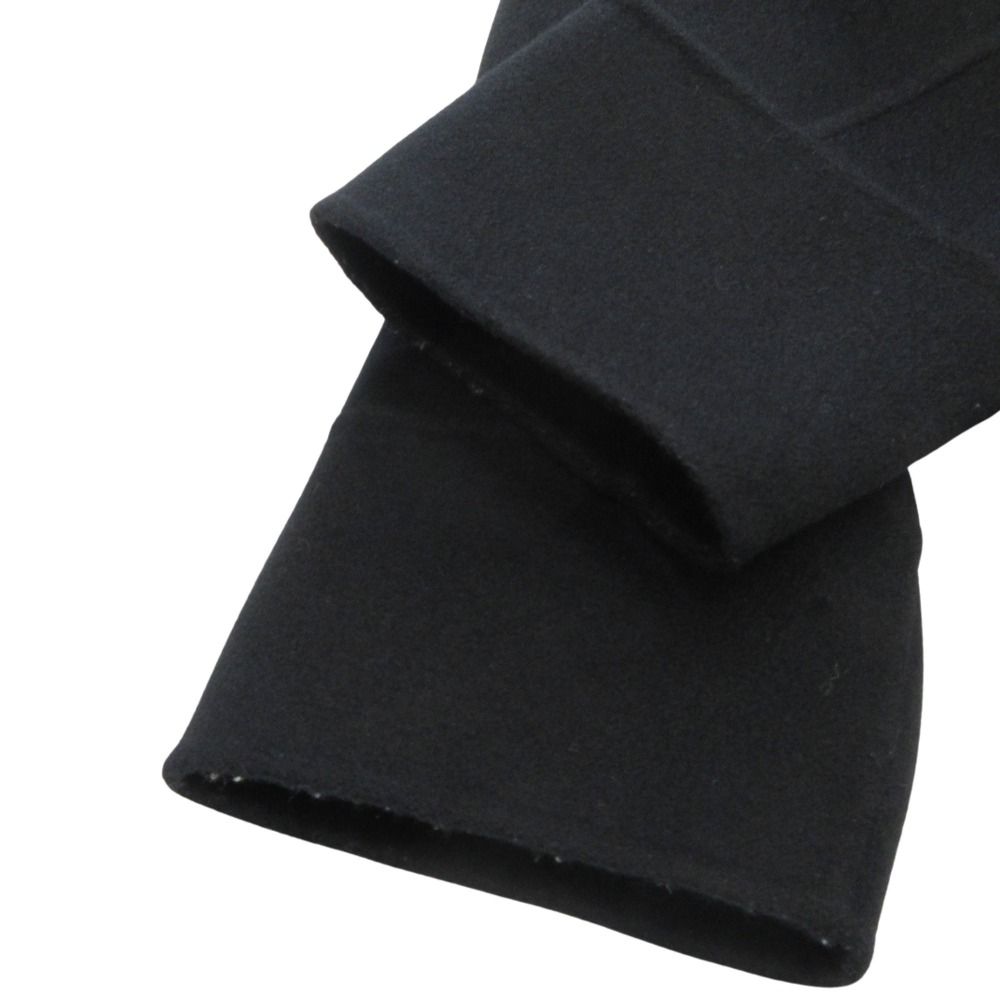 Max Mara Studio Duffle Coat Wool Cashmere Blend Hood 44 Black — view 8