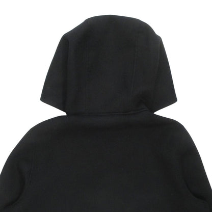 Max Mara Studio Duffle Coat Wool Cashmere Blend Hood 44 Black — view 4