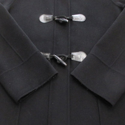 Max Mara Studio Duffle Coat Wool Cashmere Blend Hood 44 Black — view 5