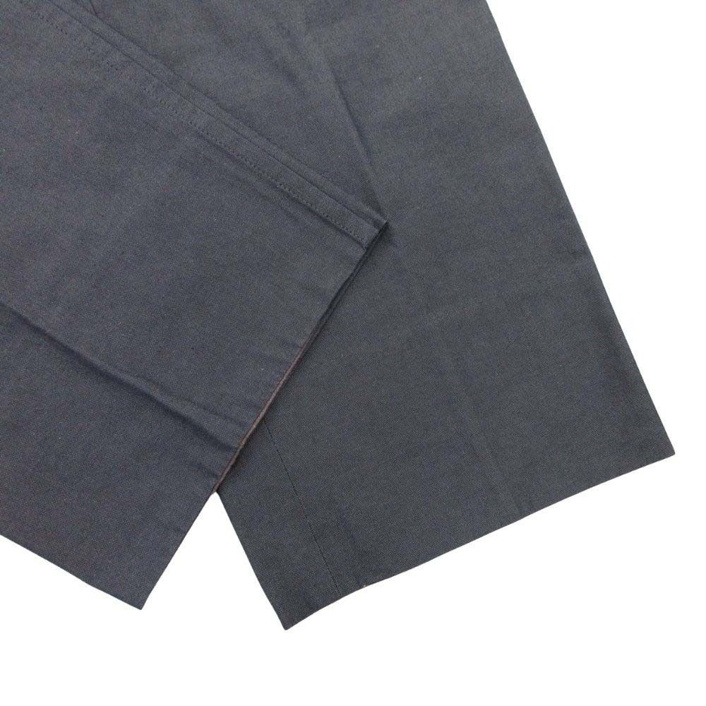 Hermes Leather Patch Trousers Pants Pleated Cotton 46 Gray — view 4