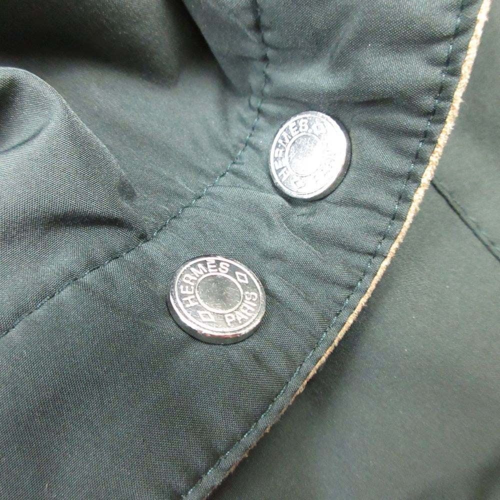 Hermes Vintage Series Button Swing Top Jacket Suede Leather 54 Green — view 5