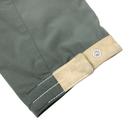 Hermes Vintage Series Button Swing Top Jacket Suede Leather 54 Green — view 3