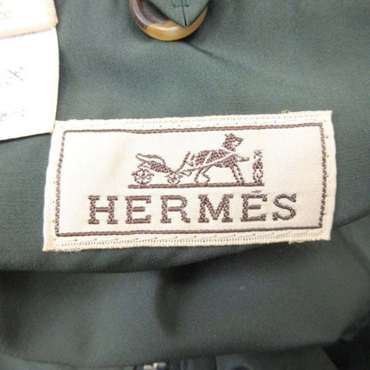 Hermes Vintage Series Button Swing Top Jacket Suede Leather 54 Green — view 6